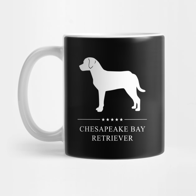 Chesapeake Bay Retriever Dog White Silhouette by millersye